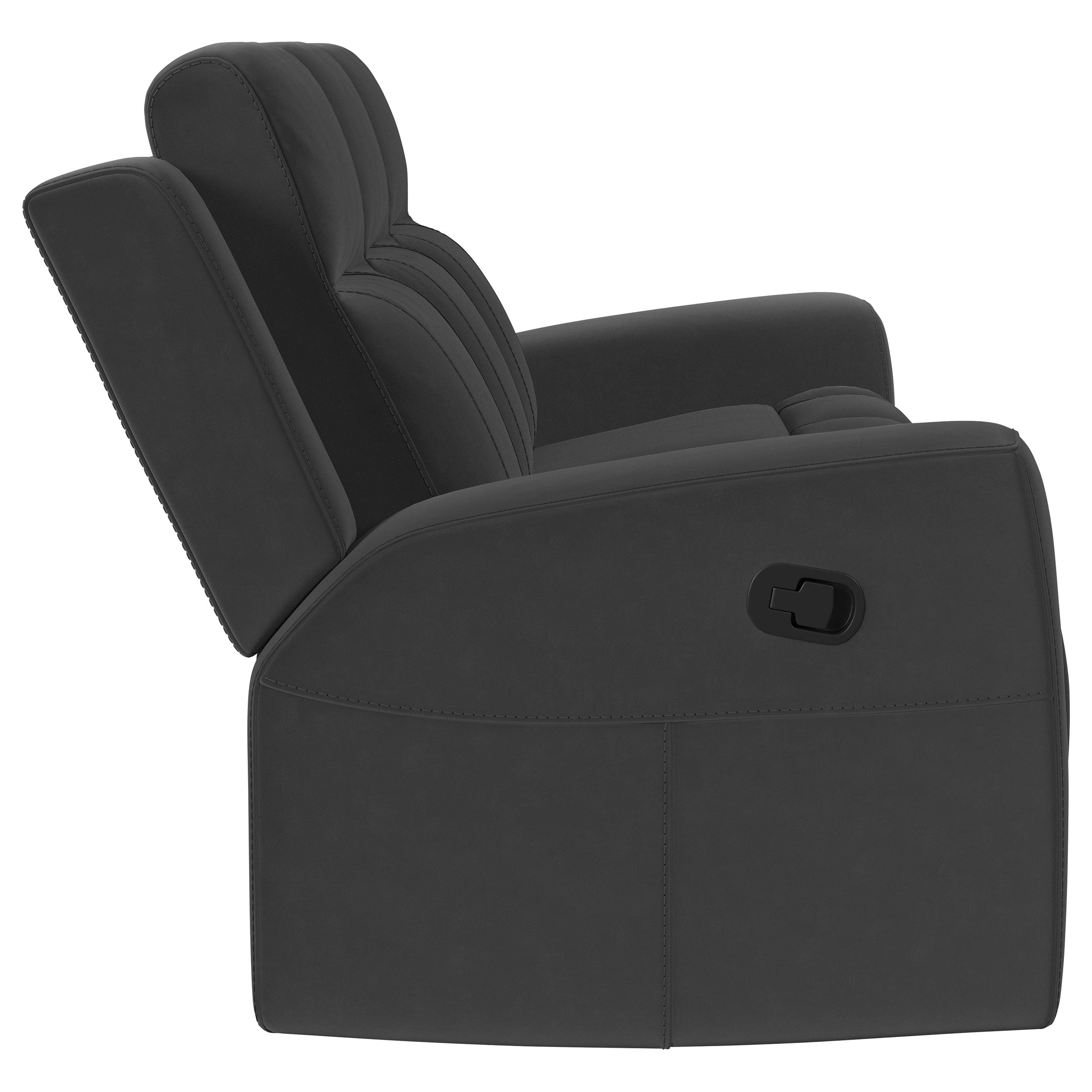 Brentwood  Upholstered Reclining Sofa Set Charcoal/Taupe