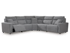 Nuvella II Power Reclining Sectional - Charcoal