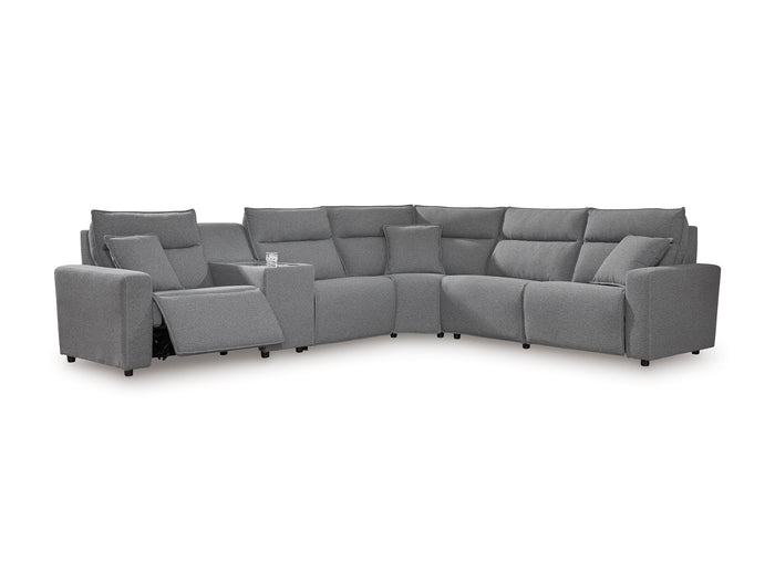 Nuvella II Power Reclining Sectional - Charcoal