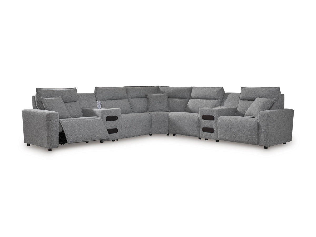 Nuvella II Power Reclining Sectional - Charcoal