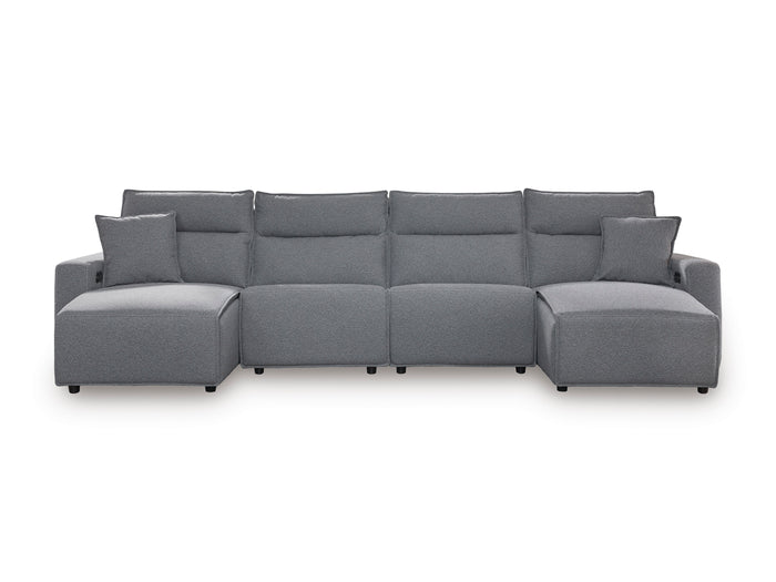 Nuvella II Power Reclining Sectional - Charcoal