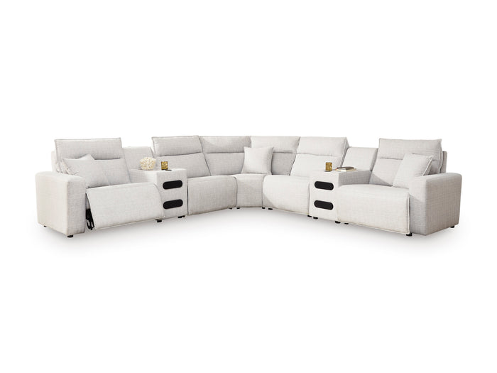 Nuvella II Power Reclining Sectional - Stone