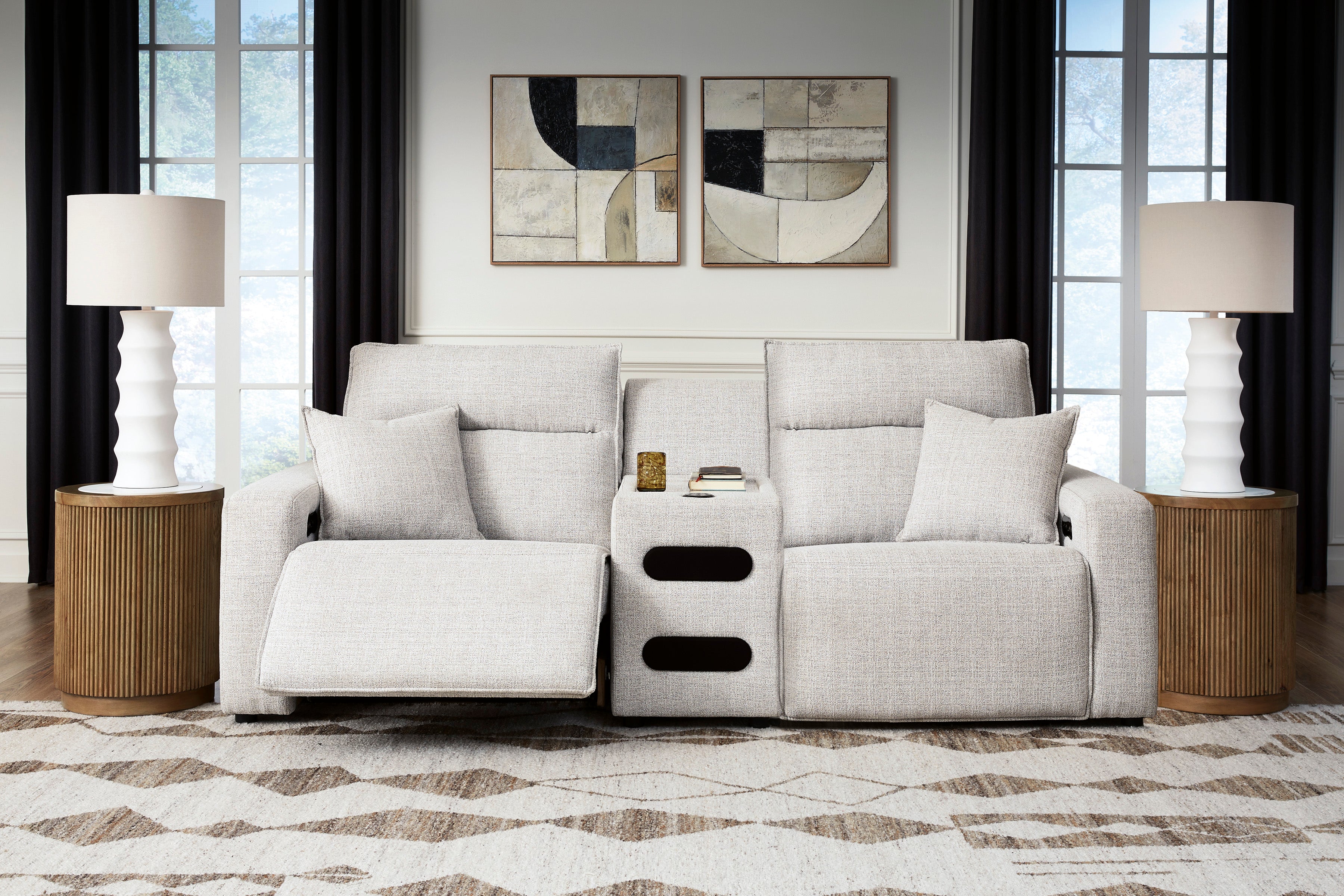 Nuvella II Power Reclining Sectional - Stone