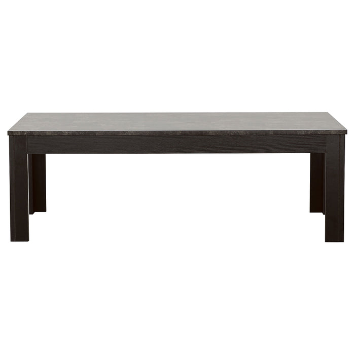 Rhodes  Faux Marble Top Coffee Table Set Brown