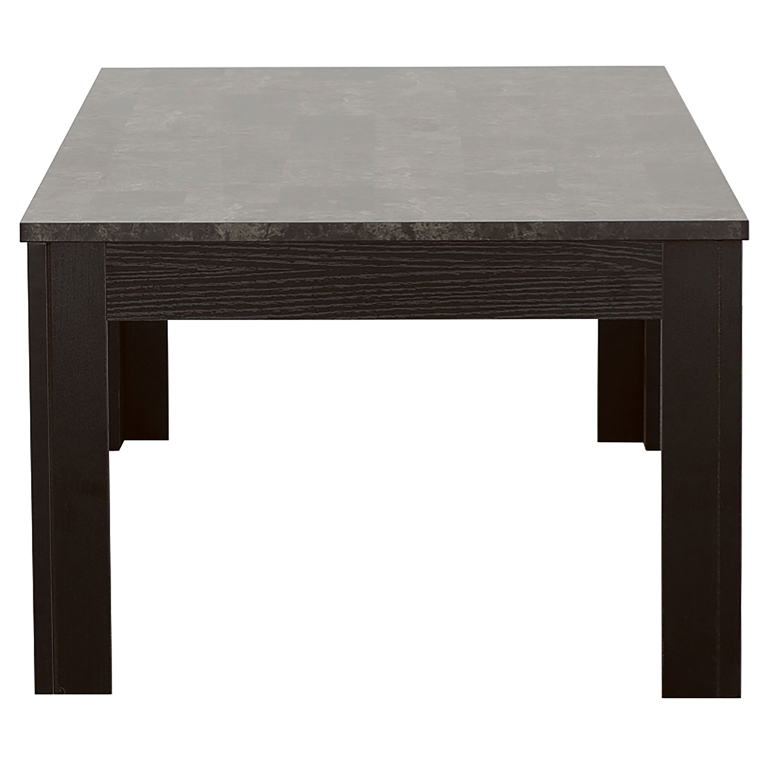 Rhodes  Faux Marble Top Coffee Table Set Brown