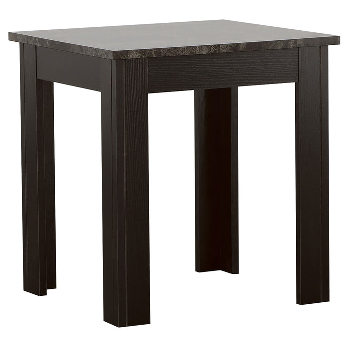 Rhodes  Faux Marble Top Coffee Table Set Brown