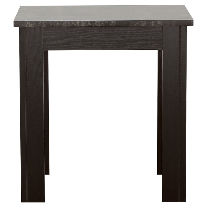 Rhodes  Faux Marble Top Coffee Table Set Brown