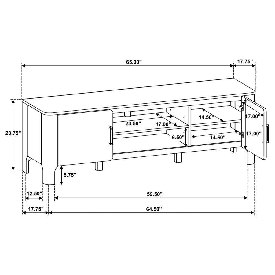 Rowe 65-inch 2-door Wood TV Stand