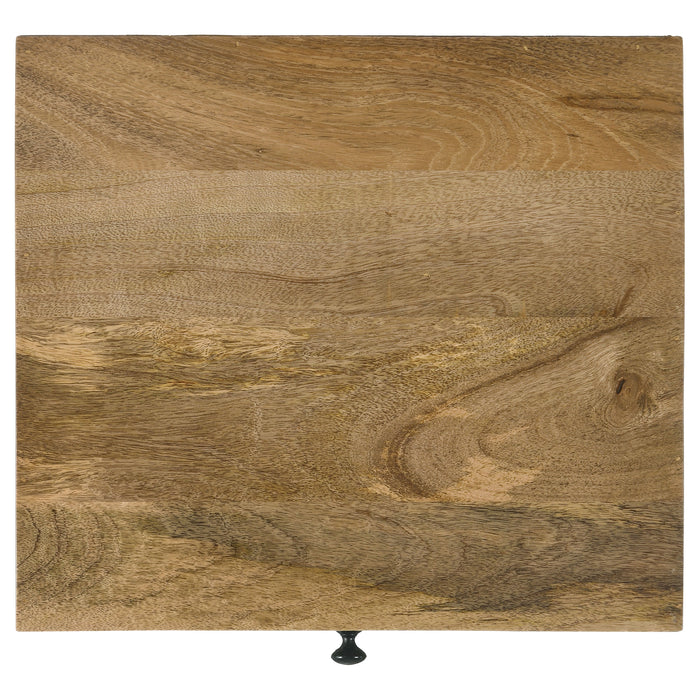 Stephie  Square Coffee and End Table Set Honey Brown