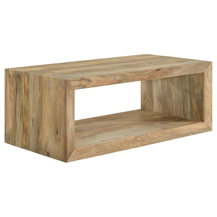 Benton Solid Mango Coffee and End Table Set Natural