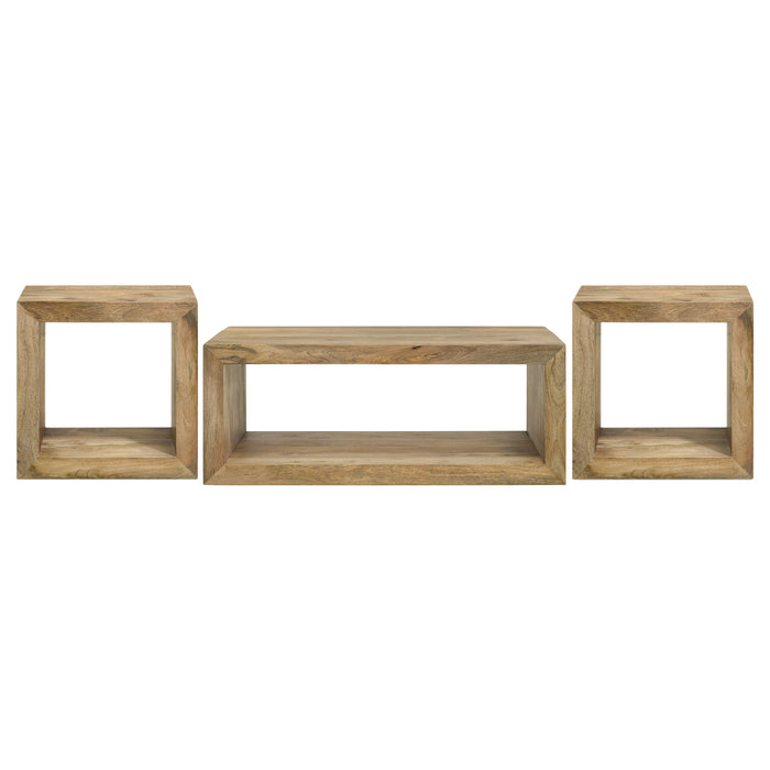 Benton Solid Mango Coffee and End Table Set Natural