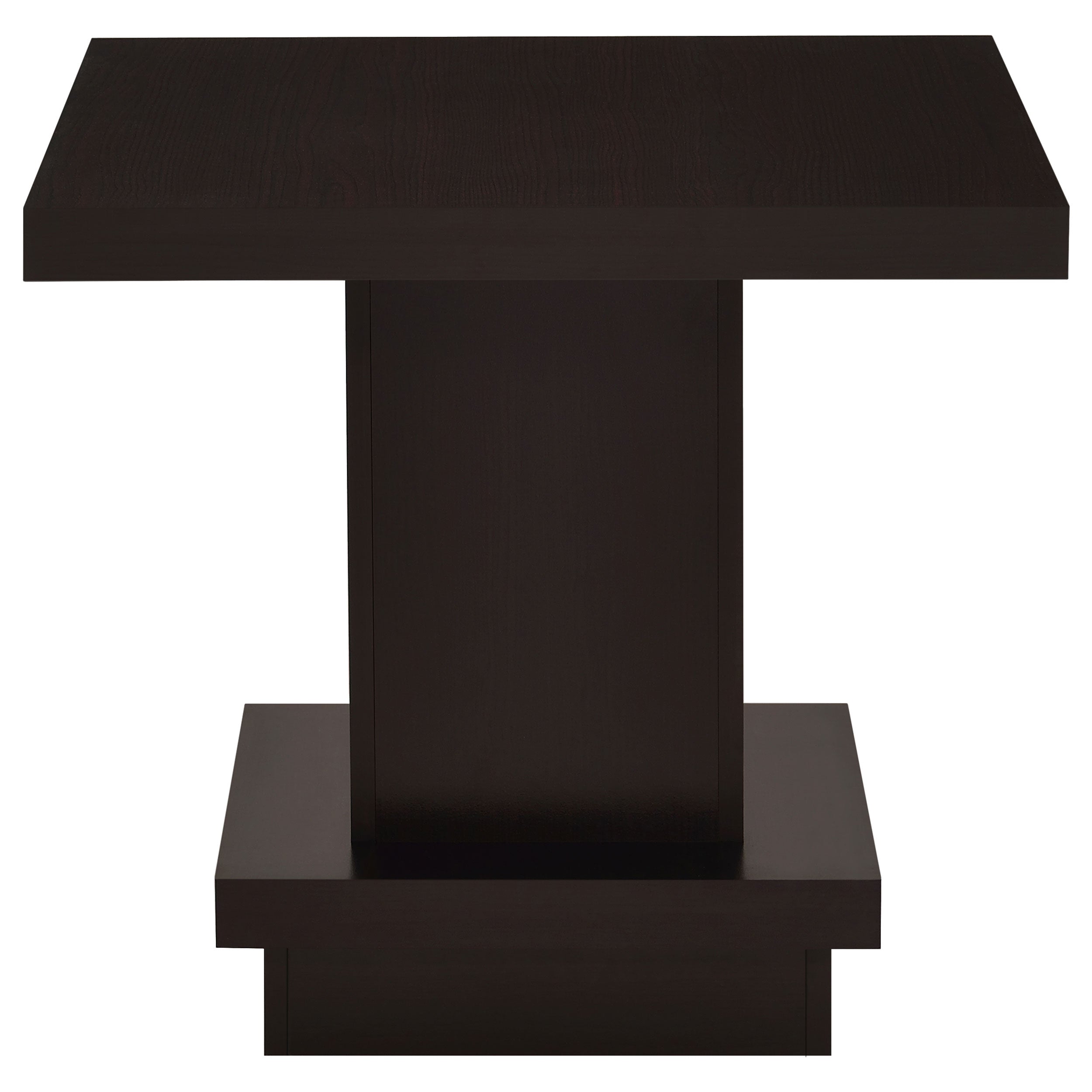 Reston Square Engineered Wood Side End Table Cappuccino