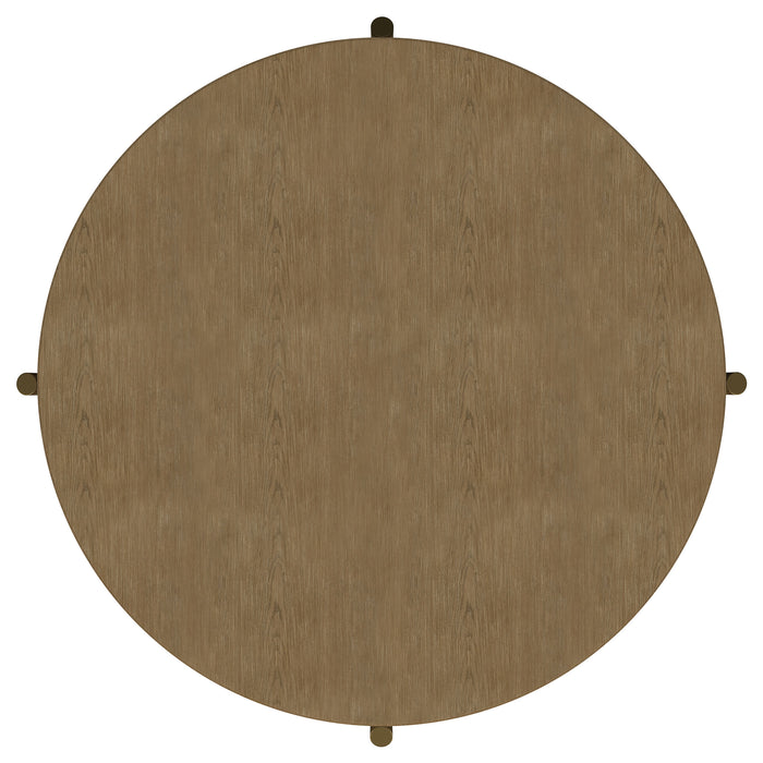 Arini Round Coffee Table With Storage Shelf