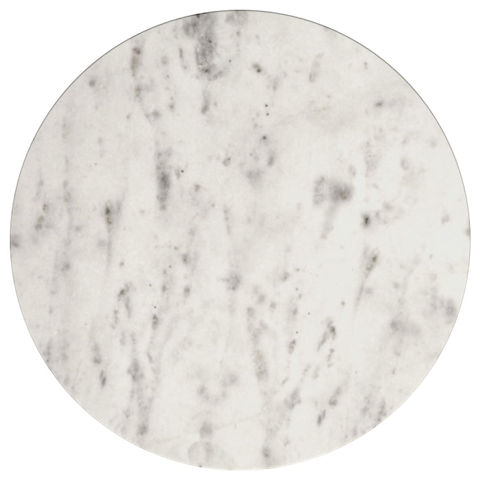 Haven  Round Marble Coffee and End Table Set Black