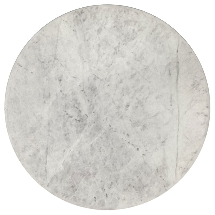 Haven  Round Marble Coffee and End Table Set Black
