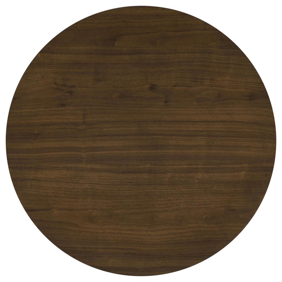 Hamlyn Round Fluted Occasional Cocktail Coffee Table Walnut