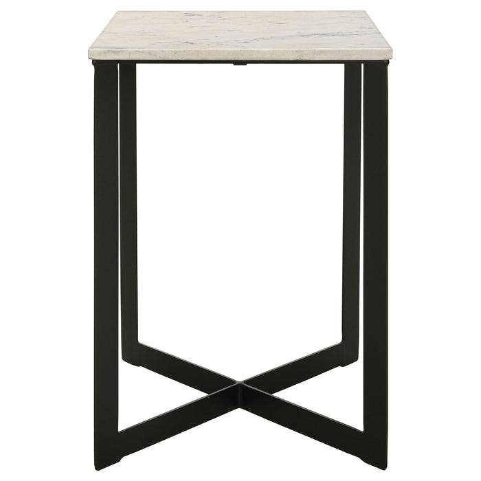 Tobin  Marble Top Coffee and End Table Set White
