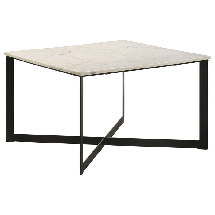 Tobin  Marble Top Coffee and End Table Set White