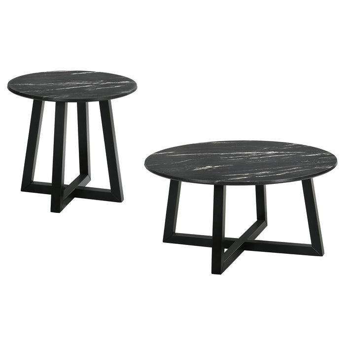 Skylark  SmartTop Coffee and End Table Set Black
