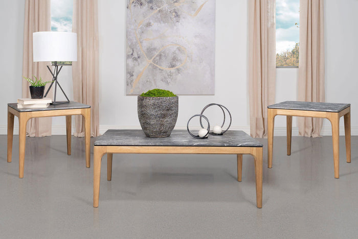 Polaris  SmartTop Coffee and End Table Set Grey
