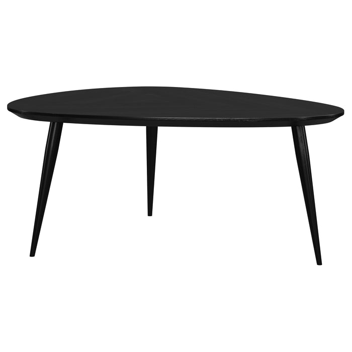 Odessa  Triangular Coffee and End Table Set Black