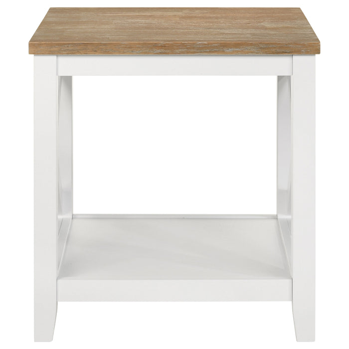 Hollis  Square Coffee and End Table Set White