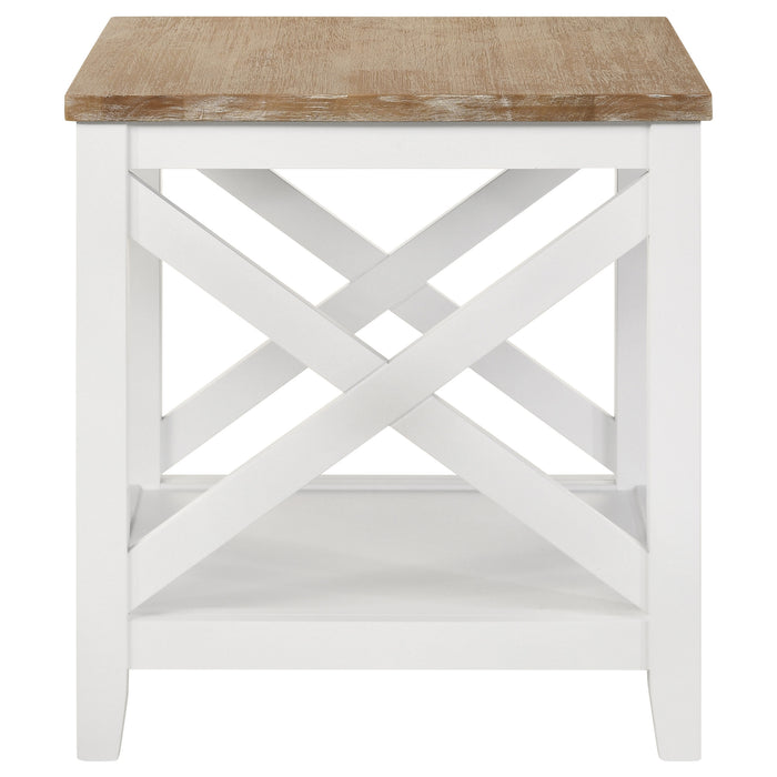Hollis  Square Coffee and End Table Set White