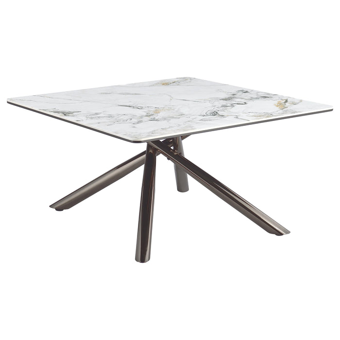 Carvell  Square Coffee and End Table Set Mirage White