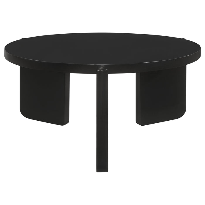Cordova  Solid Wood Coffee and End Table Set Black