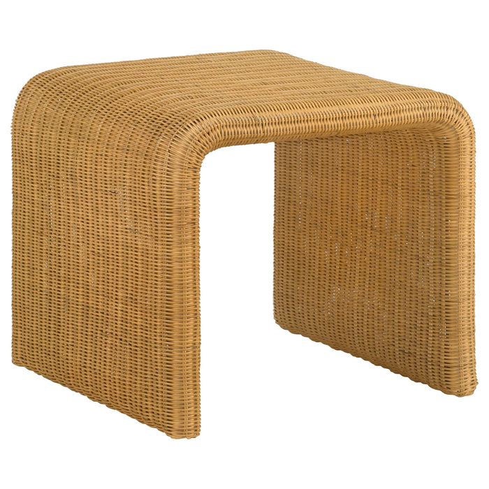 Cahya  Rattan Coffee and End Table Set Black