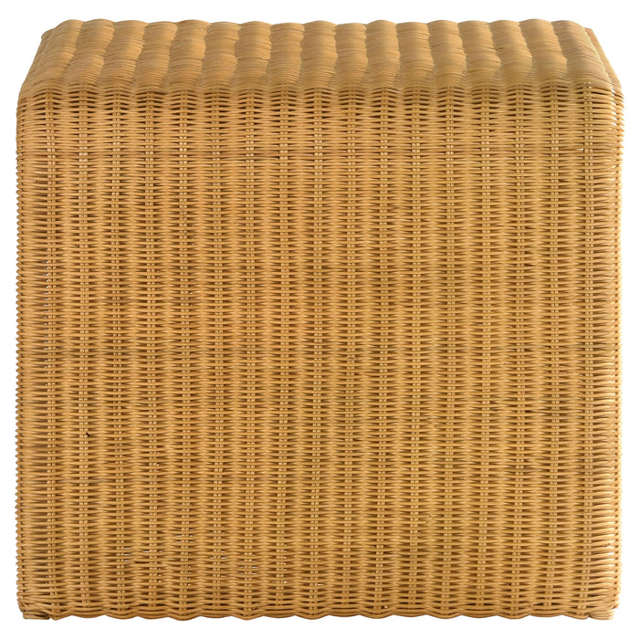 Cahya  Rattan Coffee and End Table Set Black