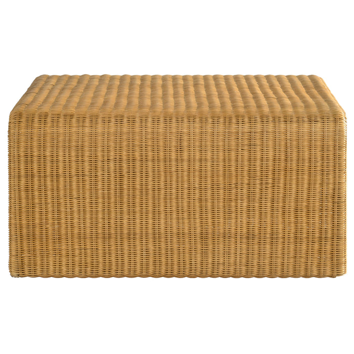 Cahya  Rattan Coffee and End Table Set Black