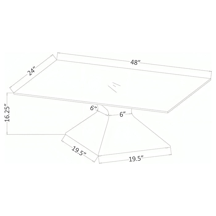 Jenny  Rectangular Coffee and End Table Set Chrome