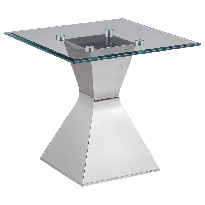 Jenny  Rectangular Coffee and End Table Set Chrome