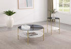 Jonelle  Round Coffee and End Table Set Gold
