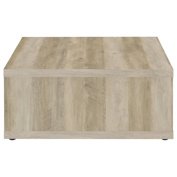 Frisco Square Engineered Wood Coffee Table Dark Pine