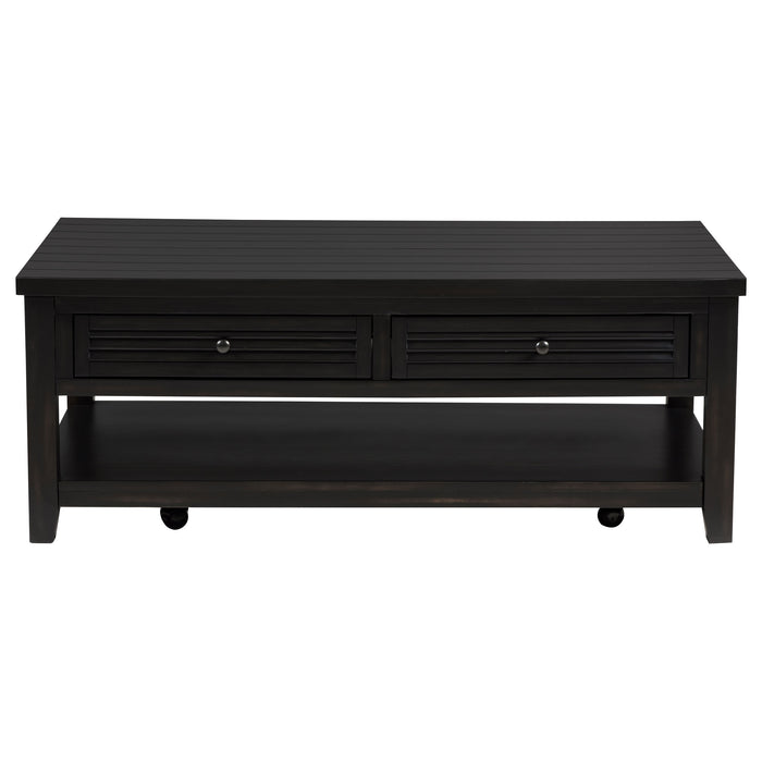 Concord  Coffee and End Table Set Distressed Java