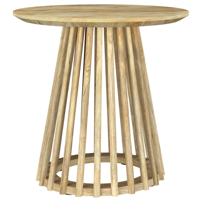 Touhy  Round Coffee and End Table Set Natural Mango