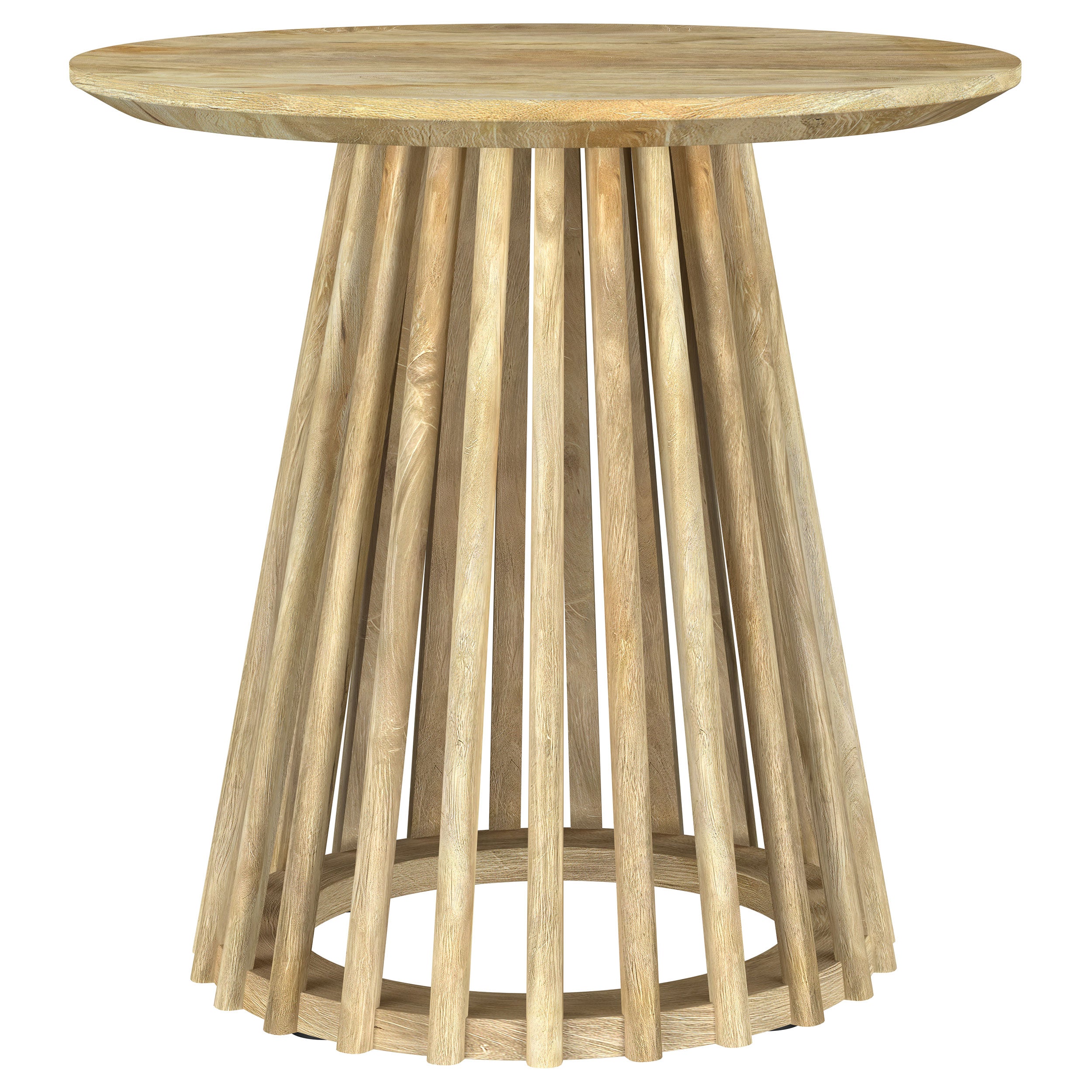Touhy  Round Coffee and End Table Set Natural Mango