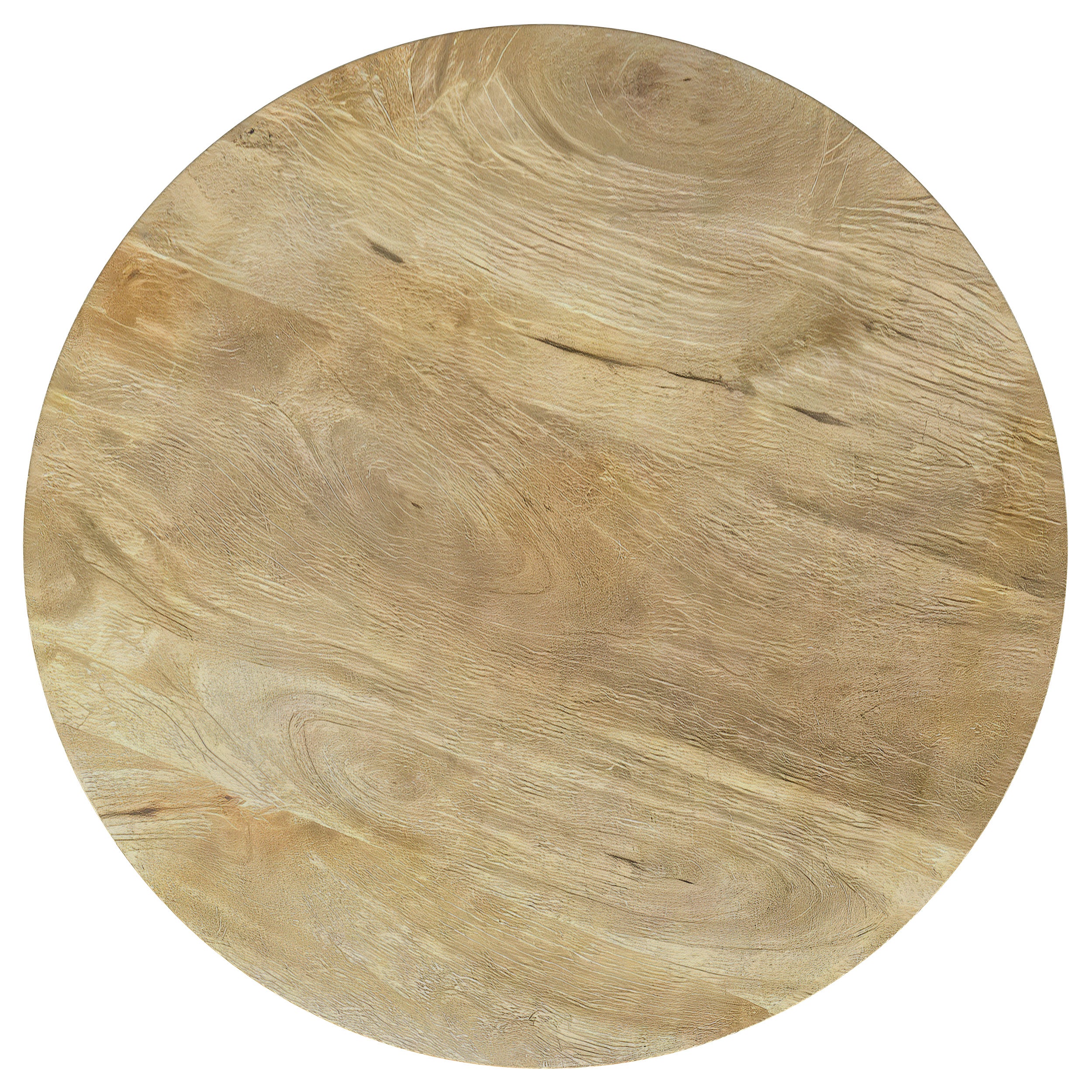 Touhy  Round Coffee and End Table Set Natural Mango