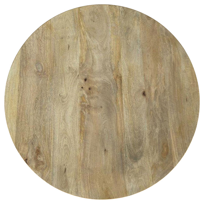 Touhy  Round Coffee and End Table Set Natural Mango