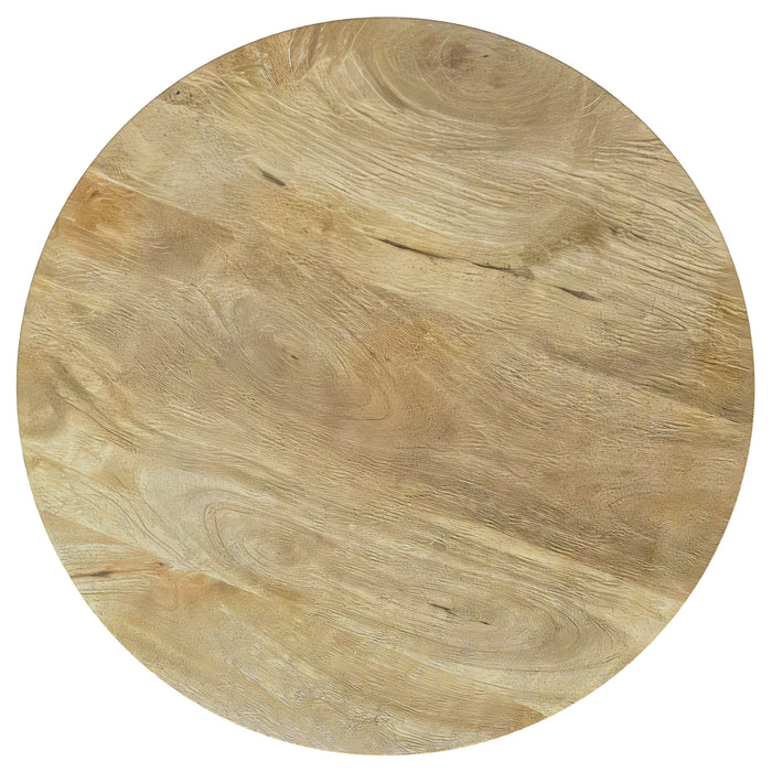 Touhy  Round Coffee and End Table Set Natural Mango