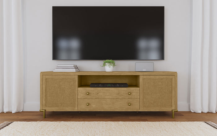Arini Rattan Cane 2-door TV Stand