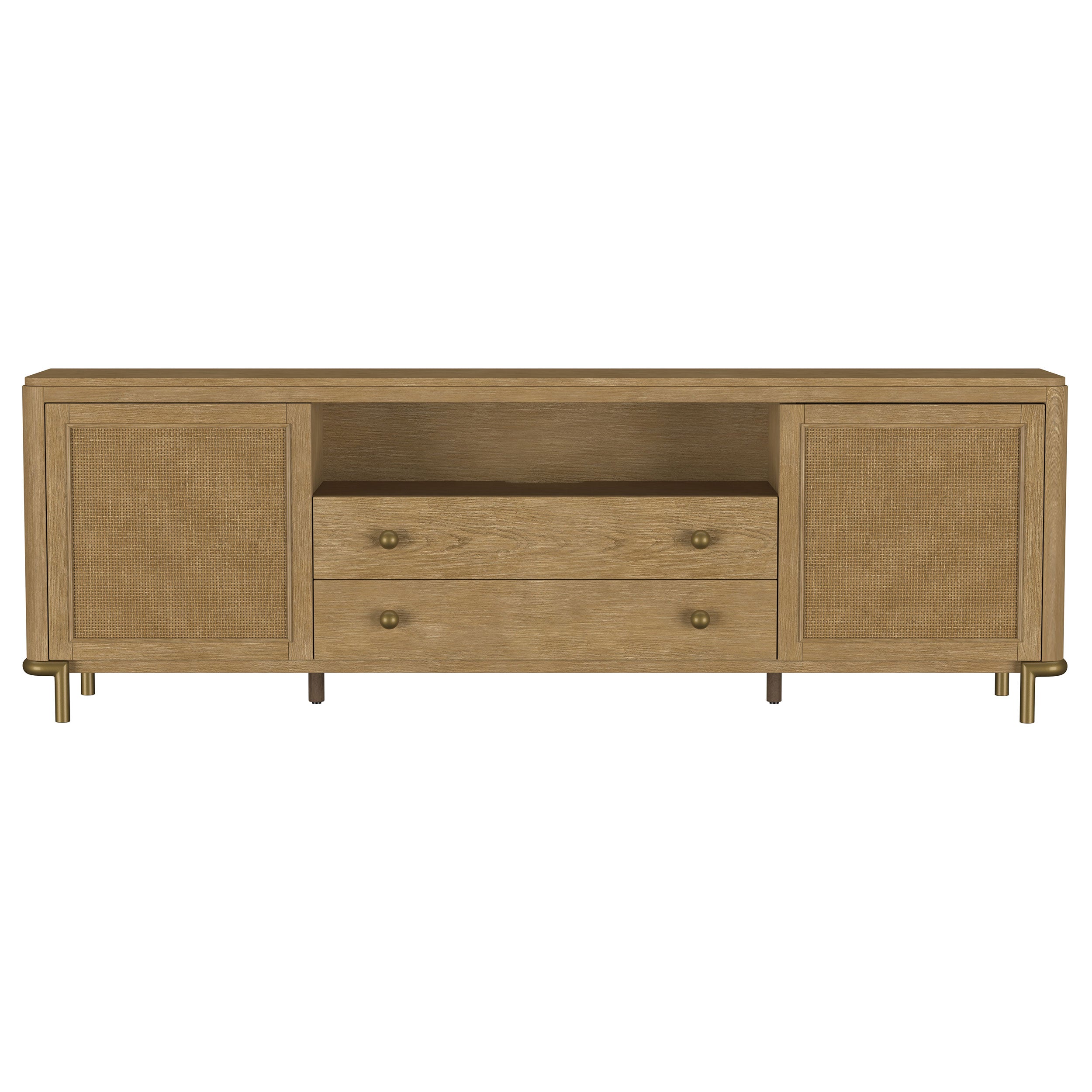 Arini Rattan Cane 2-door TV Stand Media Console