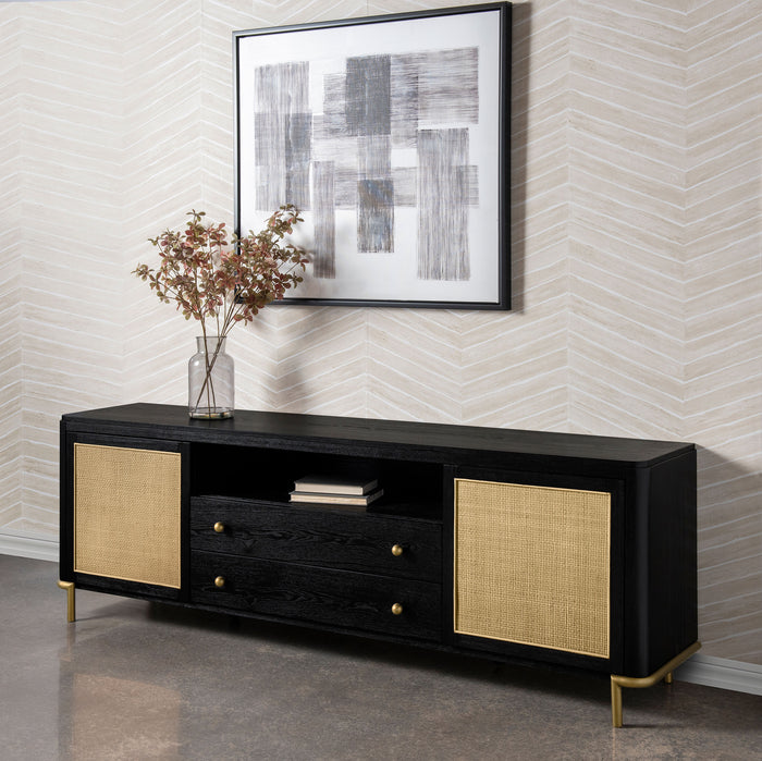 Arini Rattan Cane 2-door TV Stand