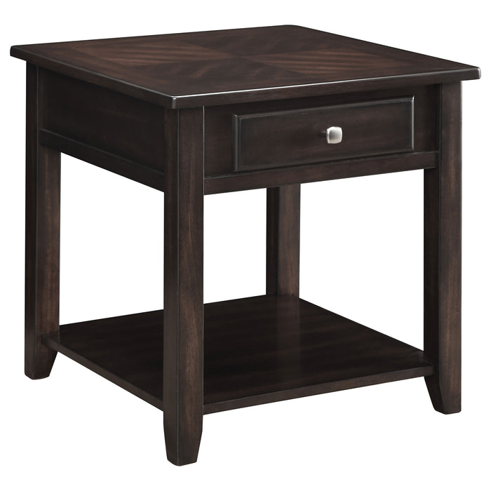 Bradford  Lift Top Coffee and End Table Set Walnut