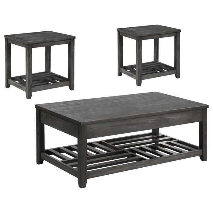 Cliffview  Lift Top Coffee and End Table Set Grey
