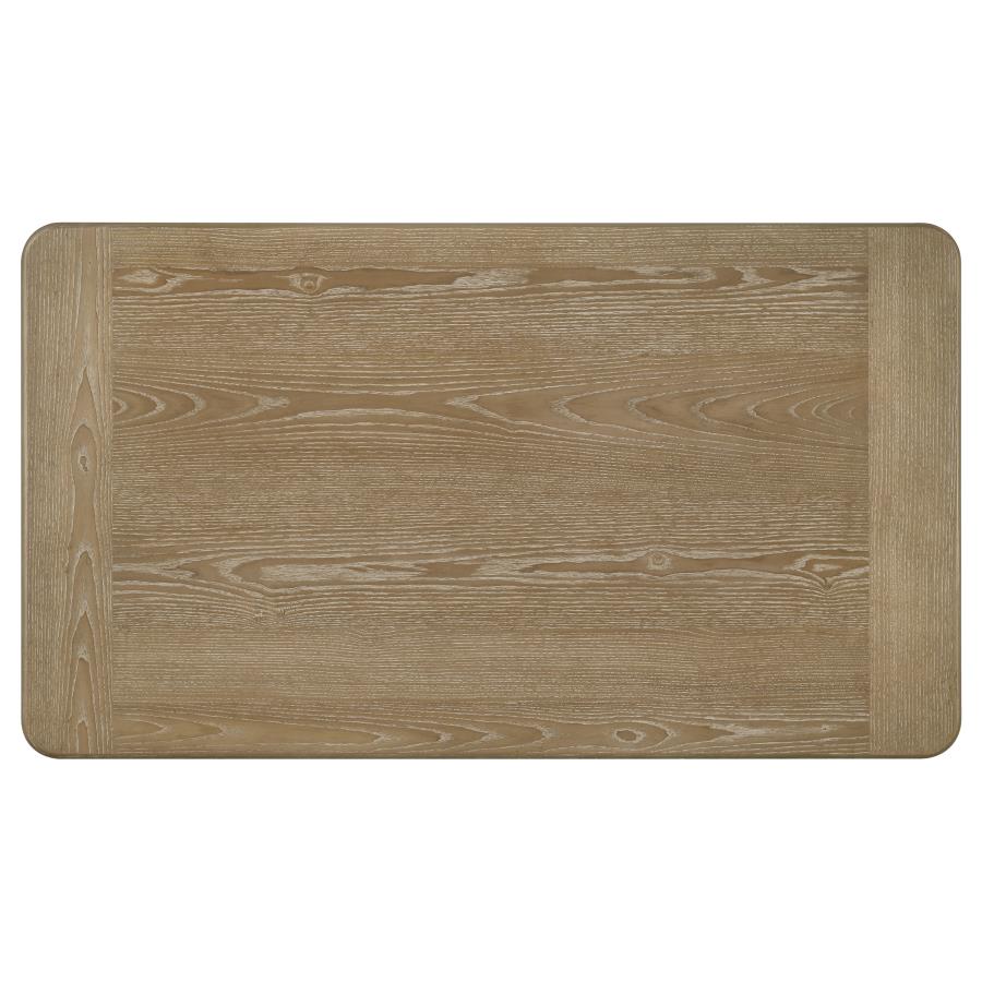 Halstead Rectangular Wood Coffee Table Distressed Light Brown