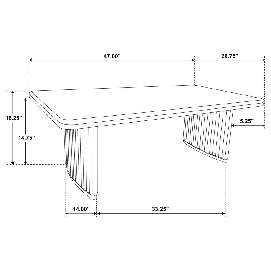 Halstead Rectangular Wood Coffee Table Distressed Light Brown