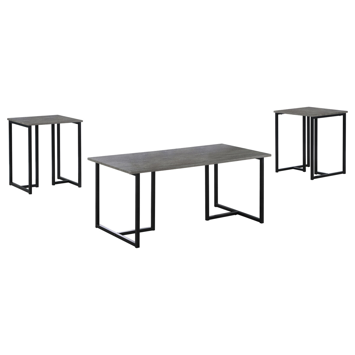 Nyla  Engineered Wood Coffee Table Set Weathered Grey